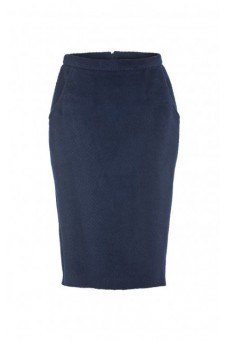 Cashmere navy skirt