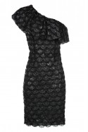 Sukienka z falbaną czarna Baroq&Roll