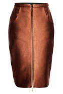 Leather copper skirt THE ONE