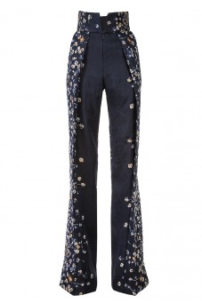 Żakardowe spodnie w kwiaty LaDorothée  