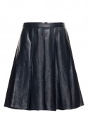  Navy blue leather skirt
