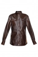 Brown leather shirt